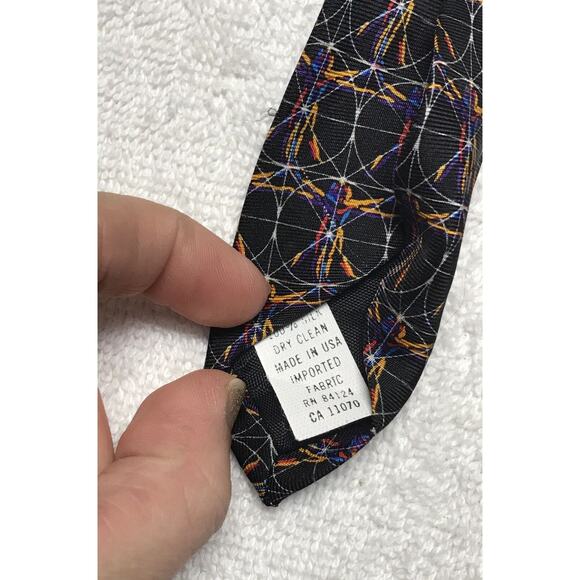 RM Style Ralph Marlin Da Vinci Repeat Novelty Necktie Tie 100% Silk - Picture 8 of 8